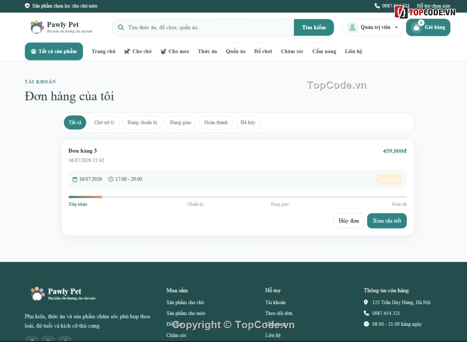 thú cưng,Web bán thú cưng,Website bán thú cưng